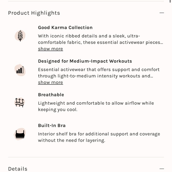 Free People Movement Good Karma Ruched Crop Tank M/L - Picture 8 of 11